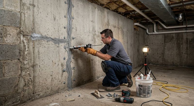 Basement Crack Repair in Greensboro, NC