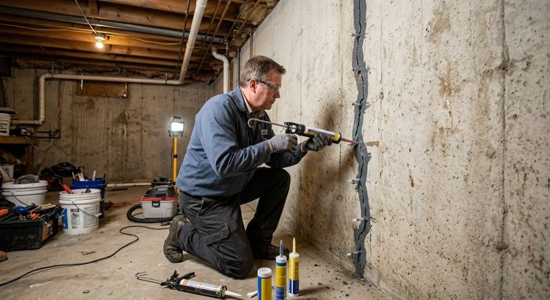 Basement Crack Repair in Greensboro, NC