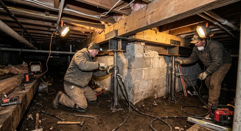 Basement Foundation Repair in Davidson County, NC