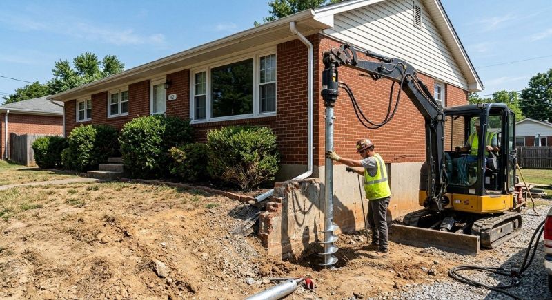 Helical Pile Installation in Greensboro, NC