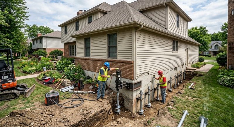 Helical Pile Installation in Greensboro, NC