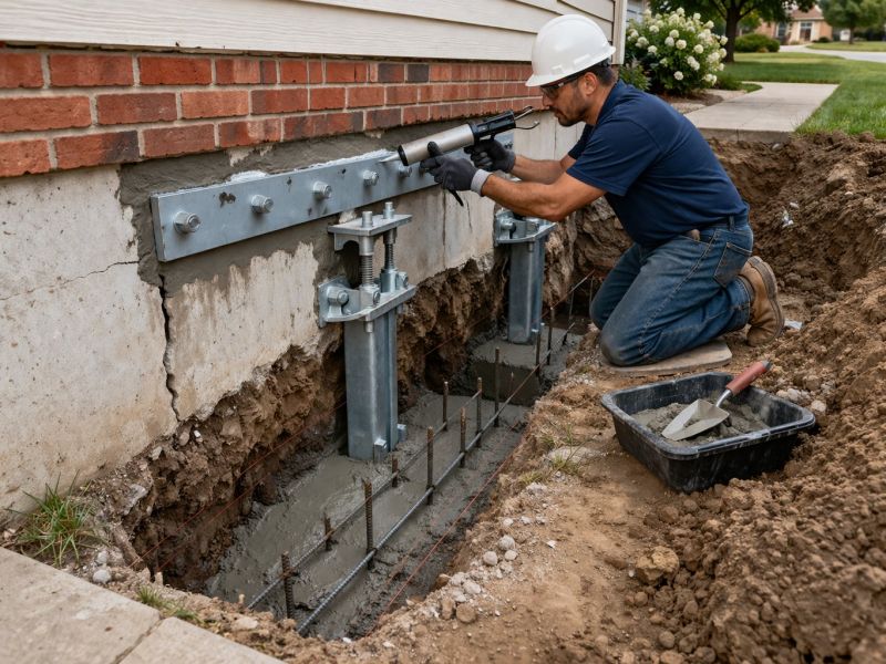 Sinking Foundation Repair in Alamance County, NC