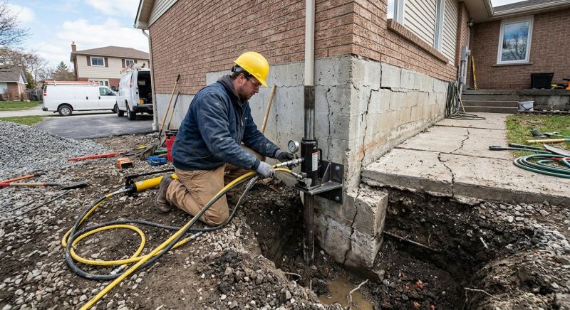 Sinking Foundation Repair in Davidson County, NC